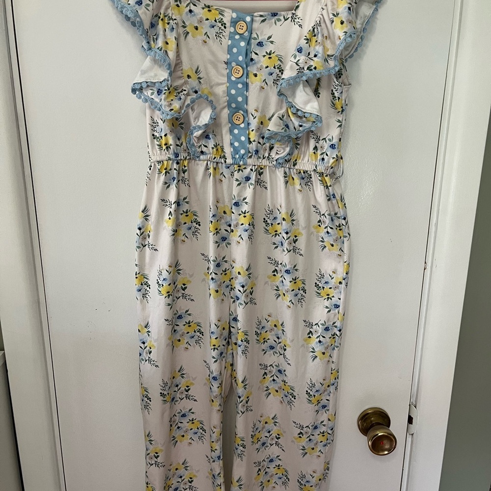 Floral Ruffle Kids Jumpsuit